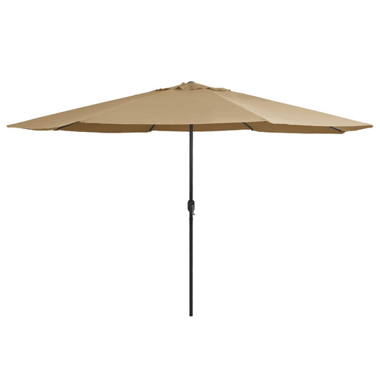 Sonnenschirm mit Metall-Mast 390 cm Taupe