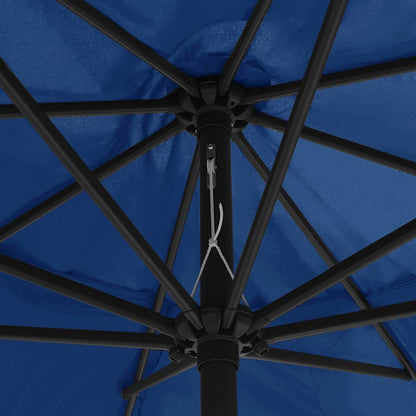 Sonnenschirm mit Metall-Mast 390 cm Azurblau
