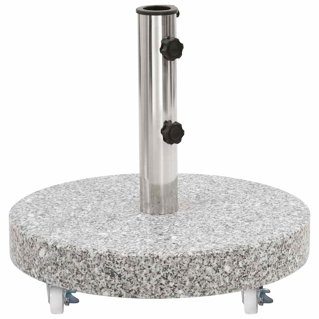 Pied de parasol granit 30 kg rond gris