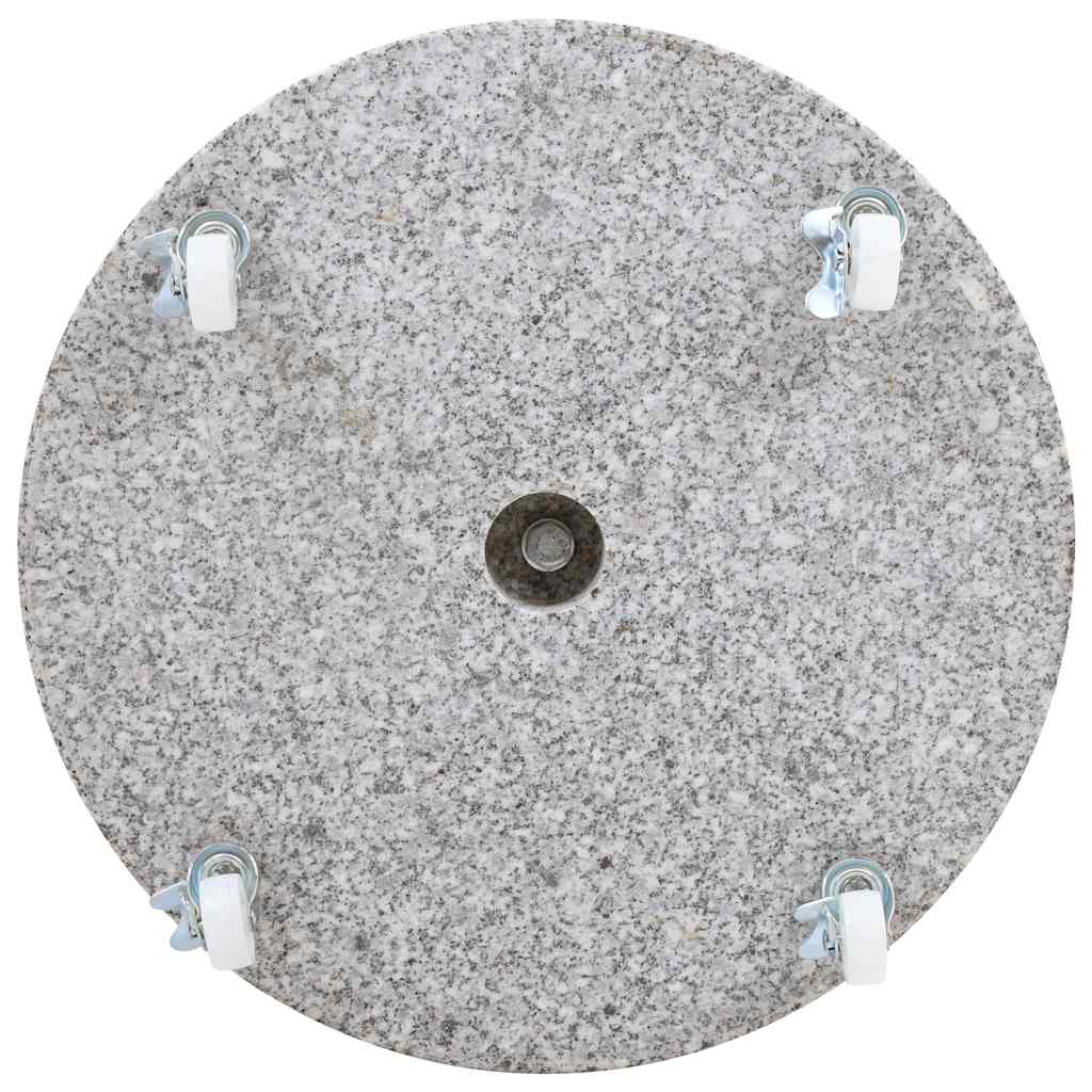 Pied de parasol granit 30 kg rond gris