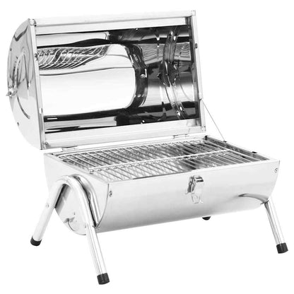 Tragbarer Tisch-Holzkohlegrill Edelstahl Doppelrost
