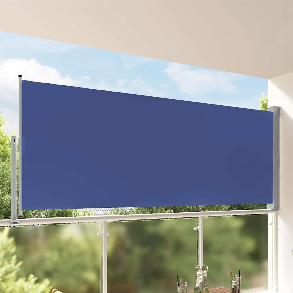 Ausziehbare Seitenmarkise 140 x 300 cm Blau