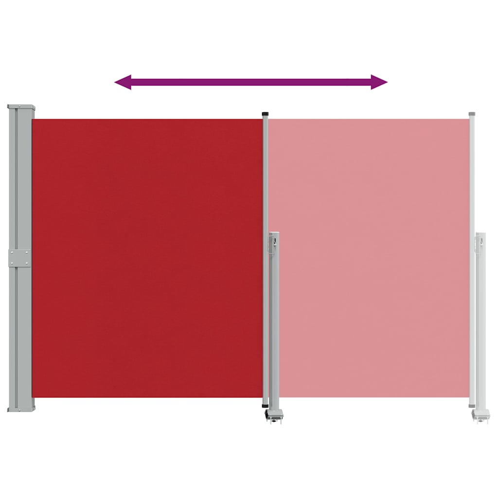 Ausziehbare Seitenmarkise 160x300 cm Rot
