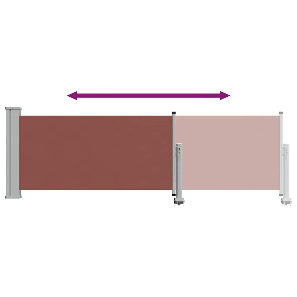 Ausziehbare Seitenmarkise 80×300 cm Braun