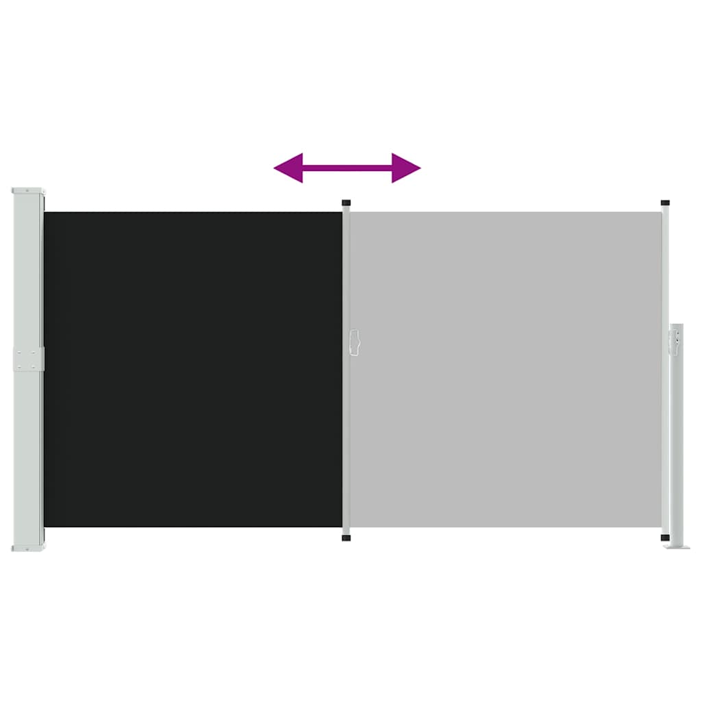 Ausziehbare Seitenmarkise 170×300 cm Schwarz