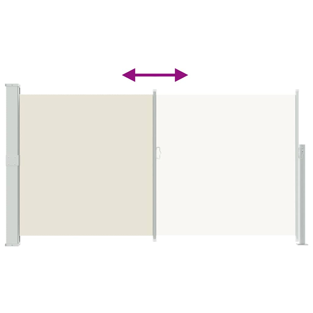 Ausziehbare Seitenmarkise 170×300 cm Creme