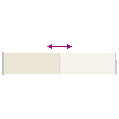 Ausziehbare Seitenmarkise 100×514 cm Creme