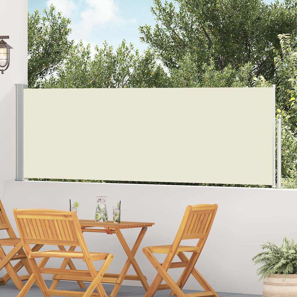 Ausziehbare Seitenmarkise 100×514 cm Creme