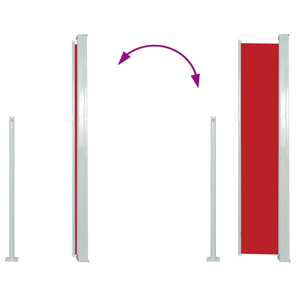 Ausziehbare Seitenmarkise 100×514 cm Rot