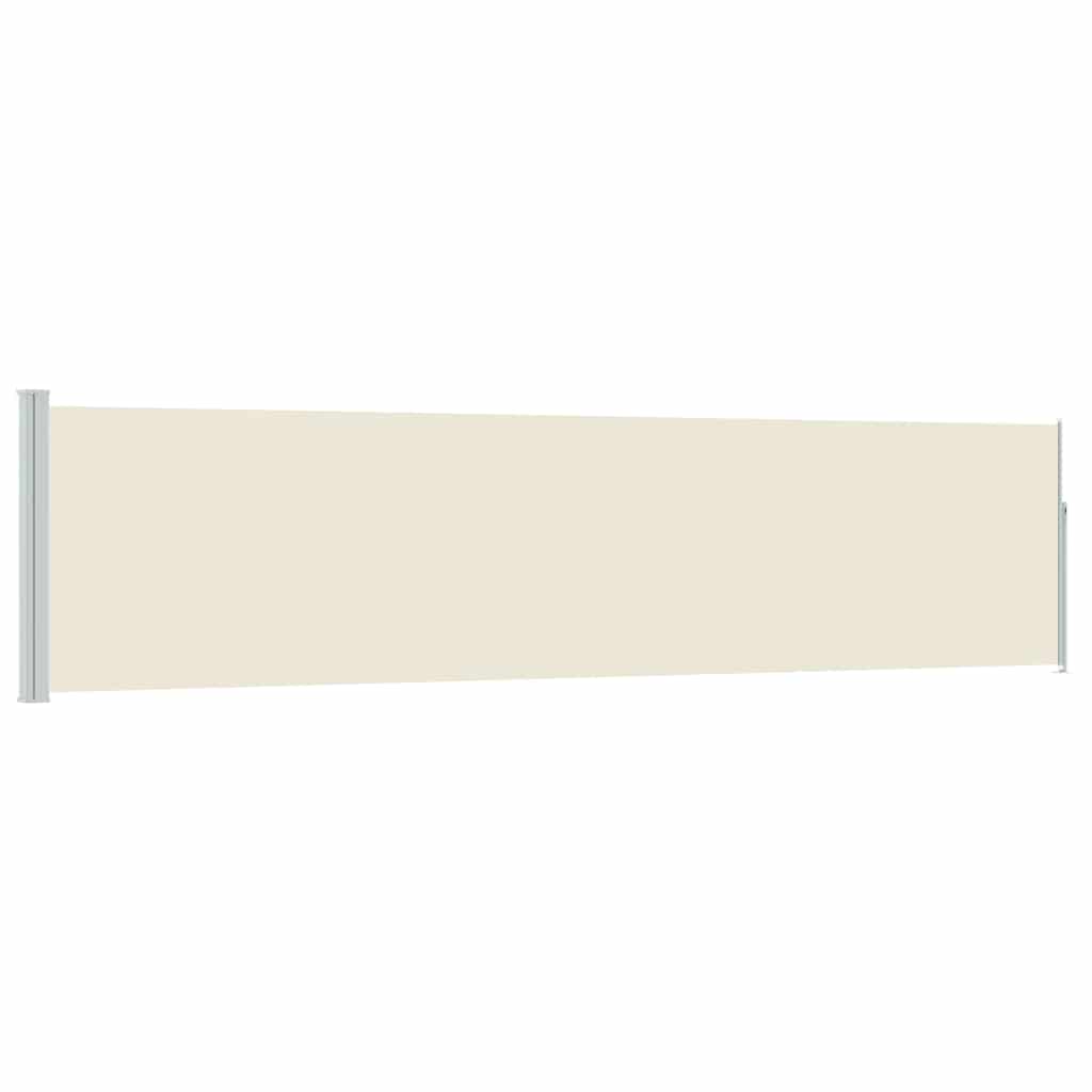 Ausziehbare Seitenmarkise 117×514 cm Creme
