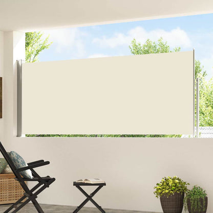 Ausziehbare Seitenmarkise 117×514 cm Creme