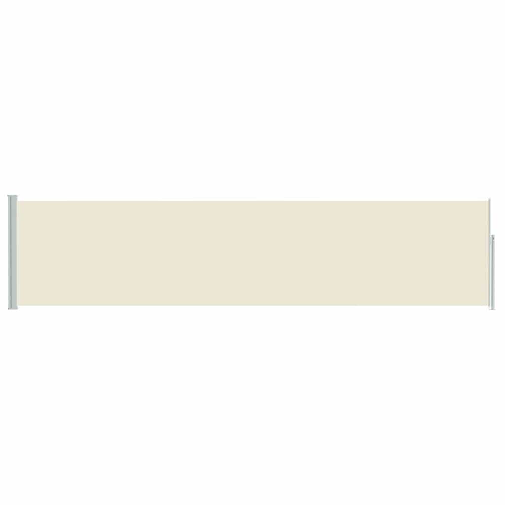 Ausziehbare Seitenmarkise 117×514 cm Creme