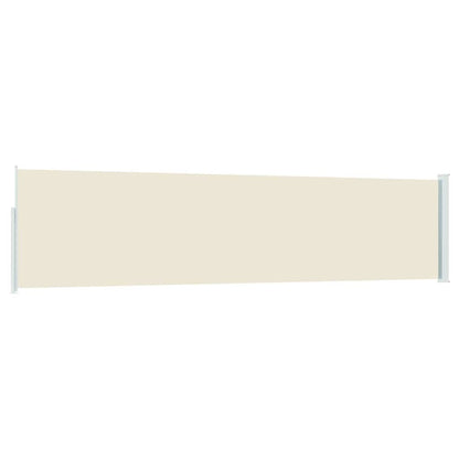 Ausziehbare Seitenmarkise 117×514 cm Creme
