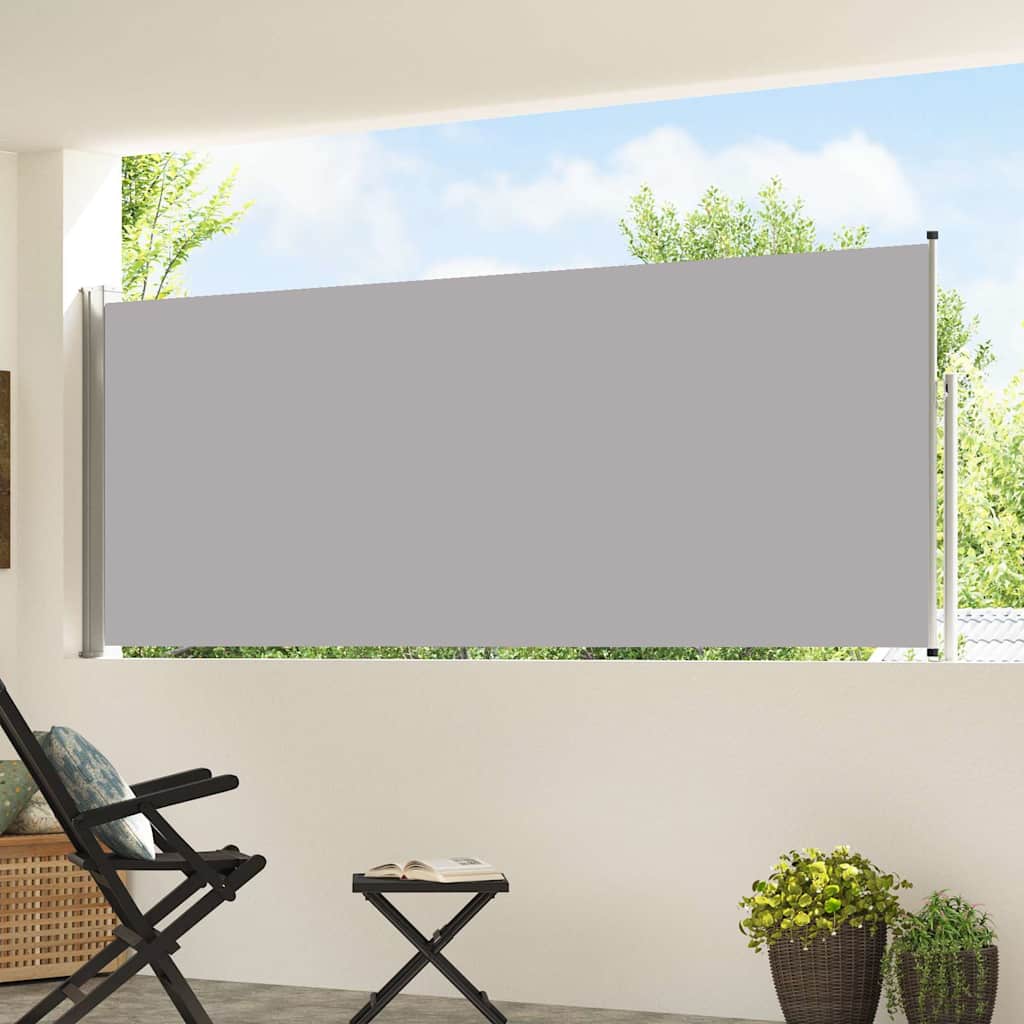 Ausziehbare Seitenmarkise 117×514 cm Grau