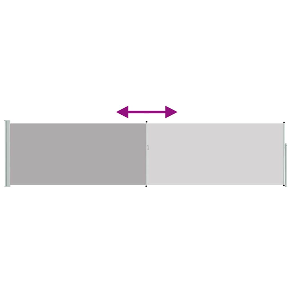 Ausziehbare Seitenmarkise 117×514 cm Grau