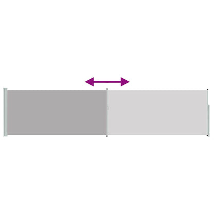 Ausziehbare Seitenmarkise 117×514 cm Grau