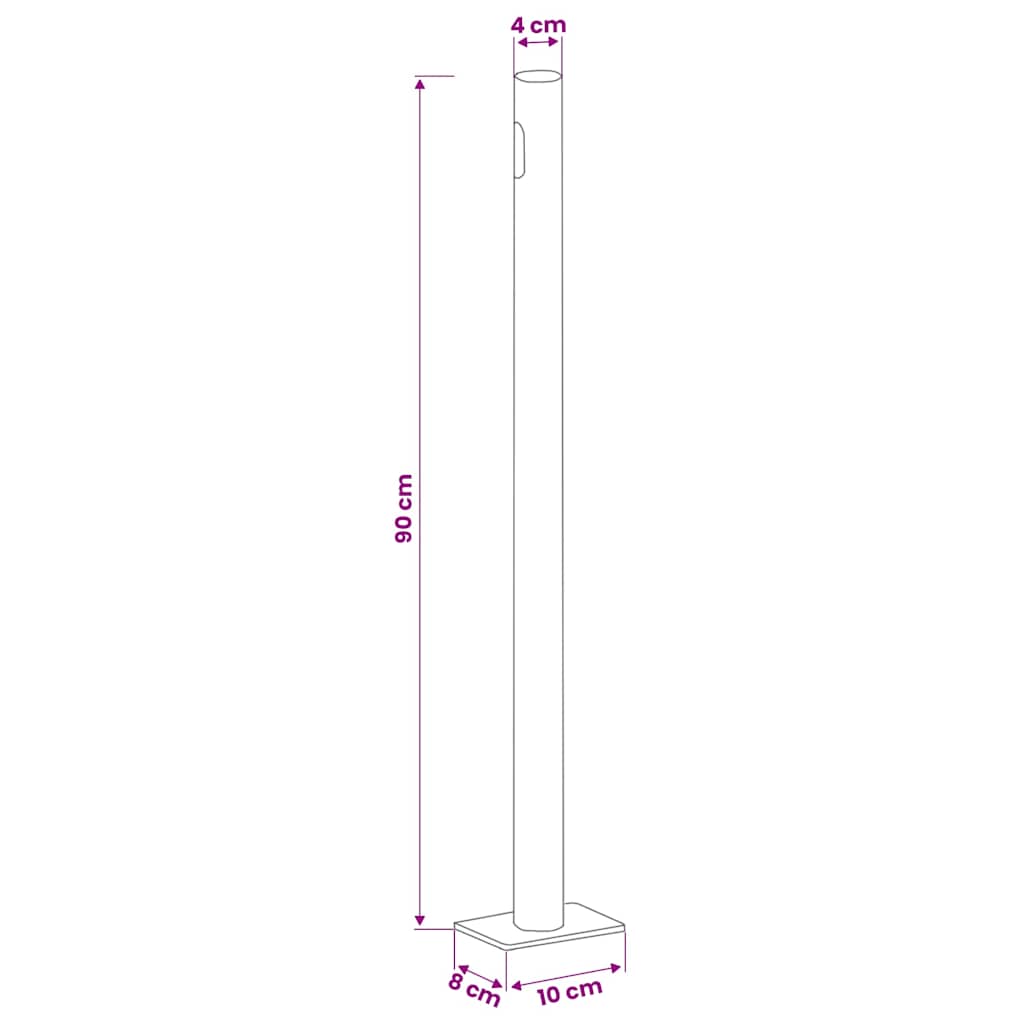 Ausziehbare Seitenmarkise 140×514 cm Creme