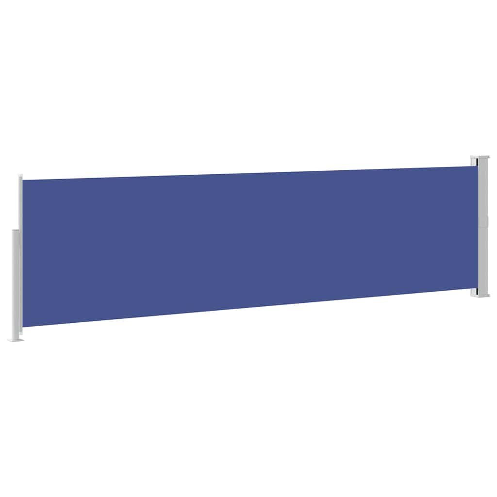 Ausziehbare Seitenmarkise 140×500 cm Blau