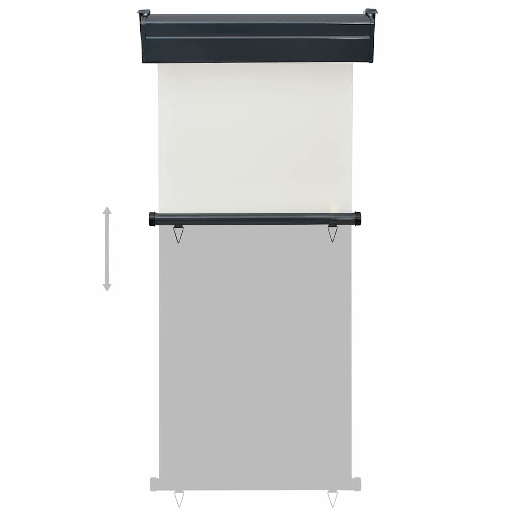 Balkon-Seitenmarkise 85x250 cm Creme