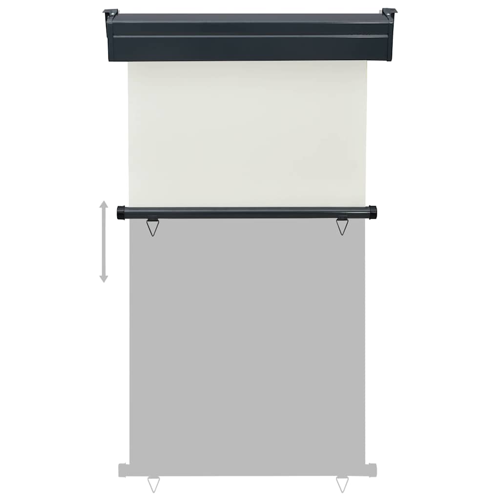 Balkon-Seitenmarkise 105x250 cm Creme