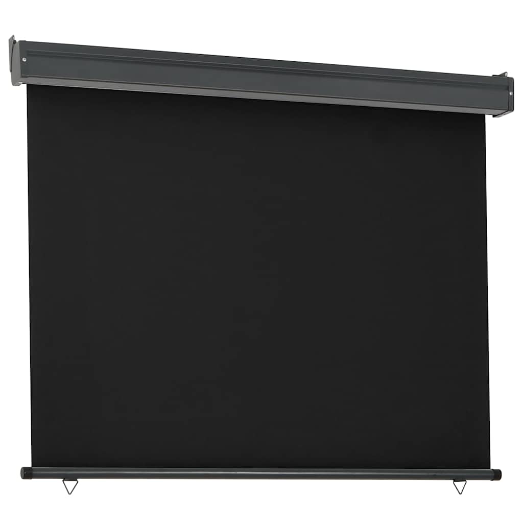 Balkon-Seitenmarkise 125x250 cm Schwarz
