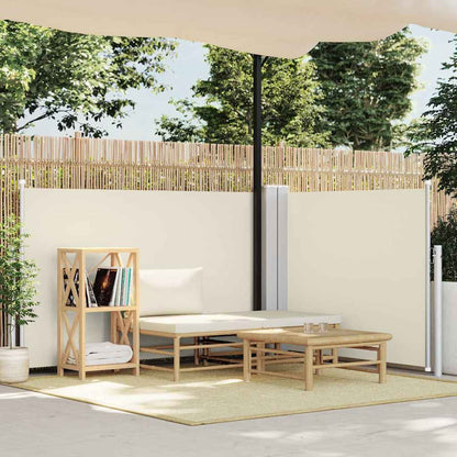 Ausziehbare Seitenmarkise Cremeweiß 120 x 600 cm