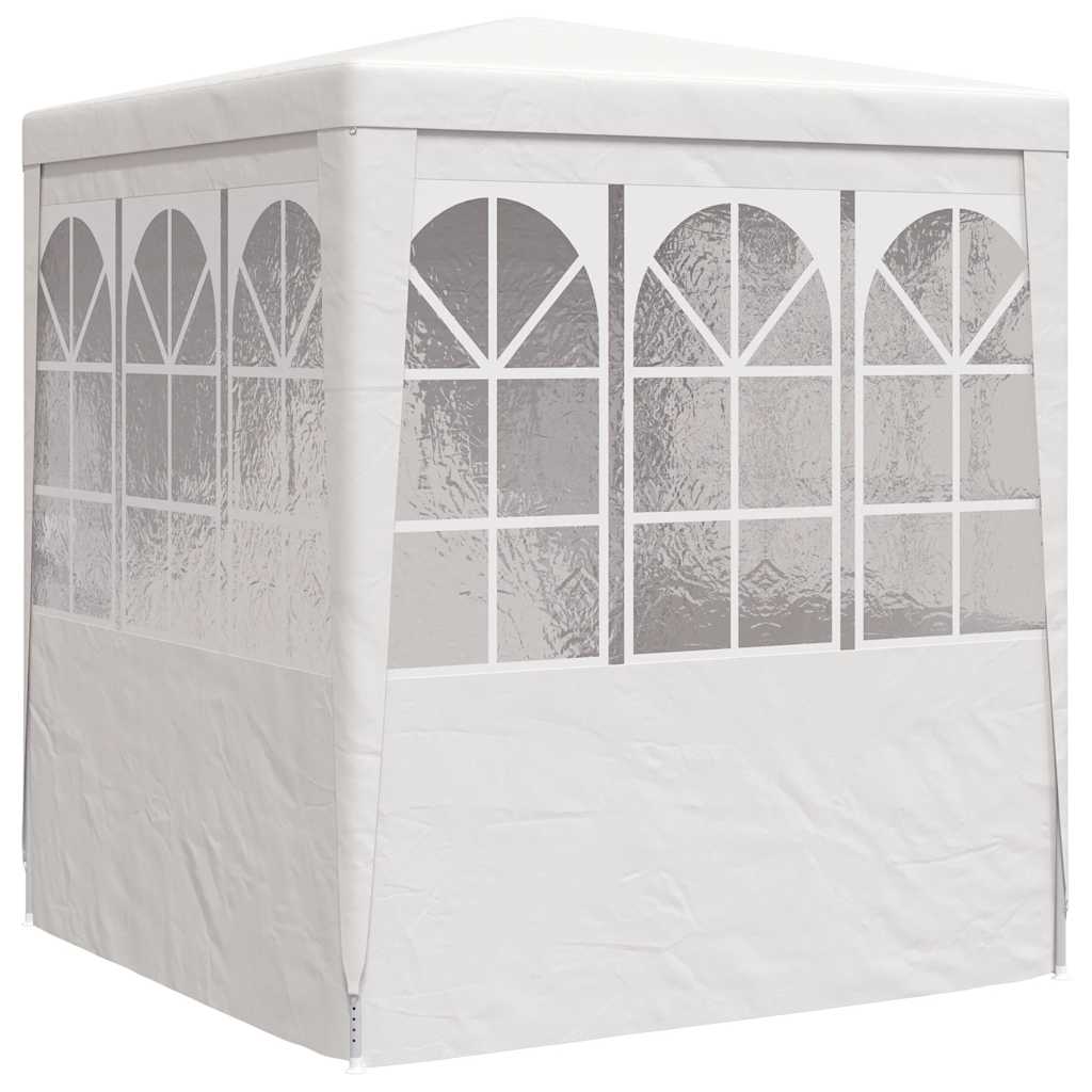 Professional party tent with side walls 2×2m white 90 g/m²