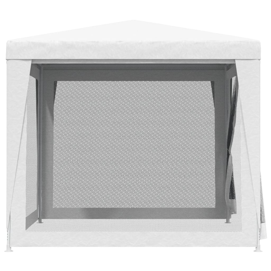 Tente de fête avec 4 parois latérales grillagées 2,5 x 2,5 m blanc