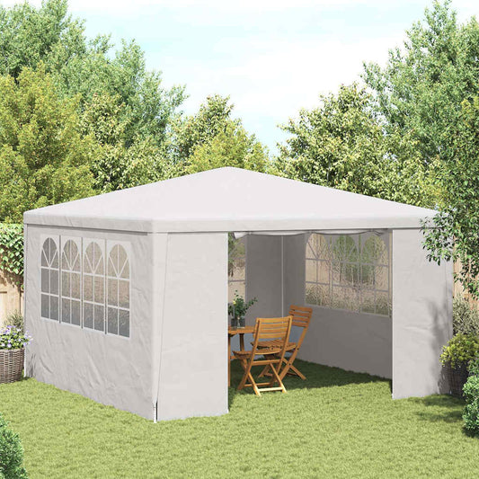 Professional party tent with side walls 4×4 m white 90 g/m²