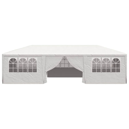Profi-Partyzelt mit Seitenwänden 4×9 m Weiß 90 g/m²