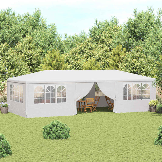 Professional party tent with side walls 4×9 m white 90 g/m²