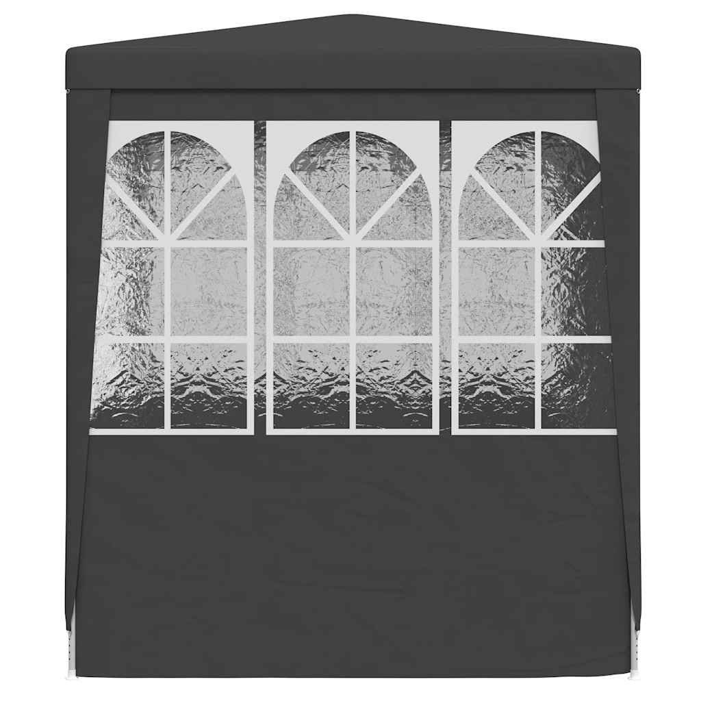 Professional party tent with side walls 2×2m anthracite 90 g/m²