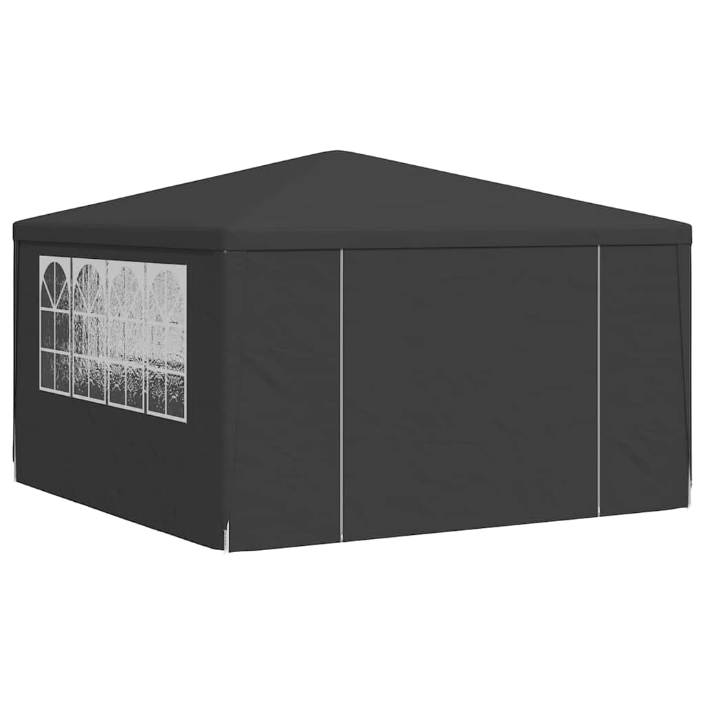 Profi-Partyzelt mit Seitenwänden 4×4 m Anthrazit 90 g/m²