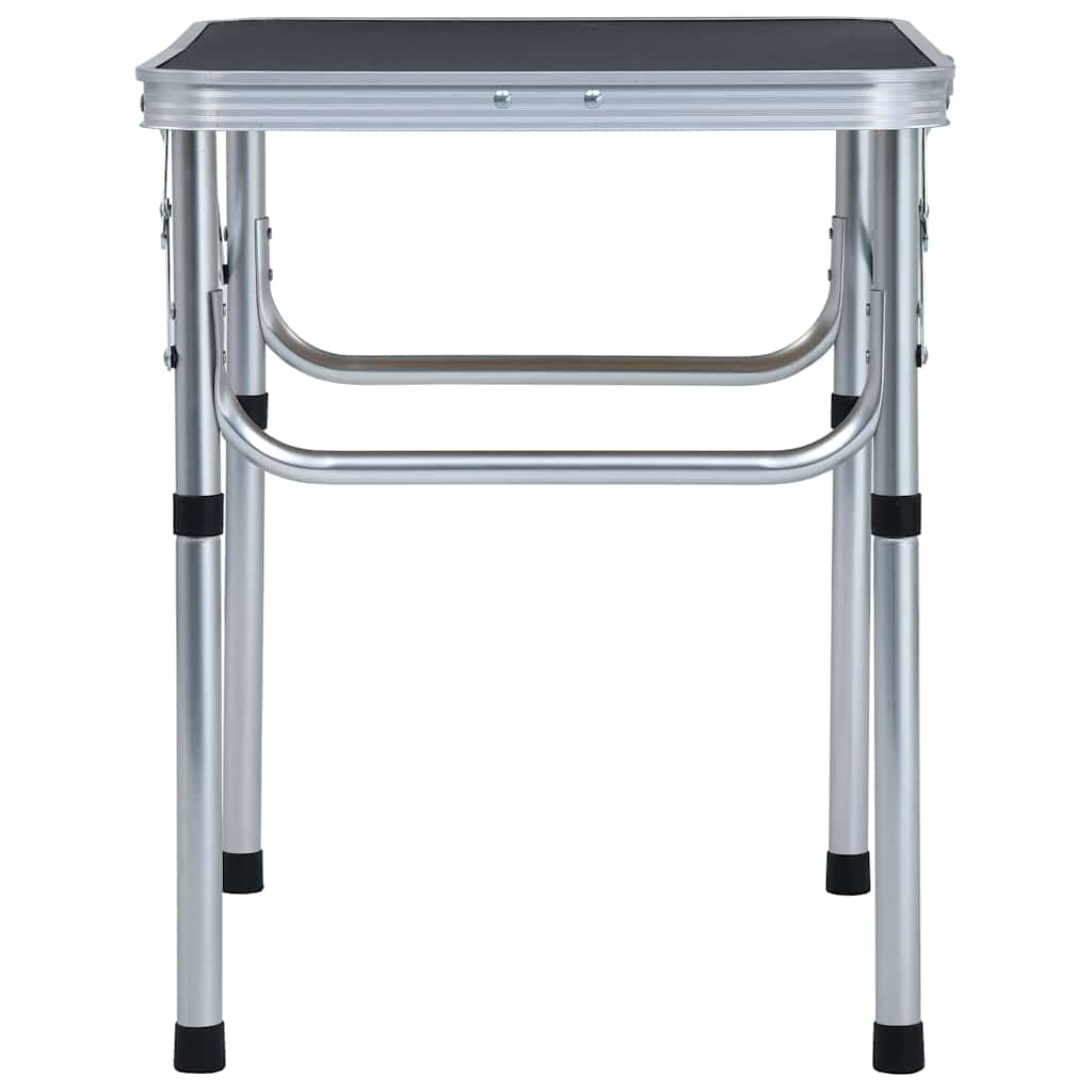 Klappbarer Campingtisch Grau Aluminium 60x45 cm