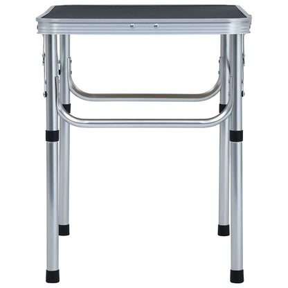 Klappbarer Campingtisch Grau Aluminium 60x45 cm