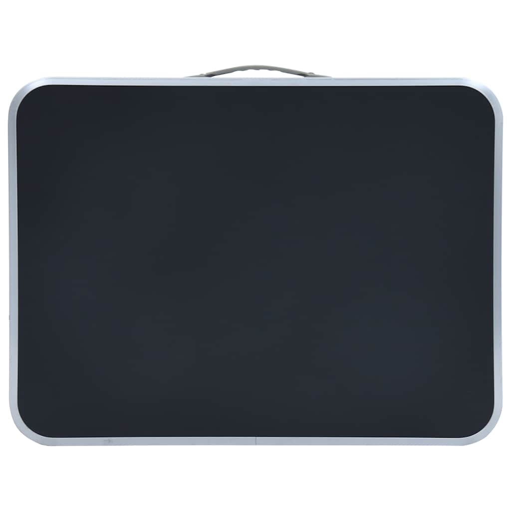 Klappbarer Campingtisch Grau Aluminium 60x45 cm