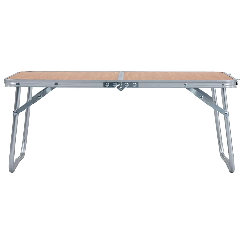 Klappbarer Campingtisch Braun Aluminium 60 x 40 cm