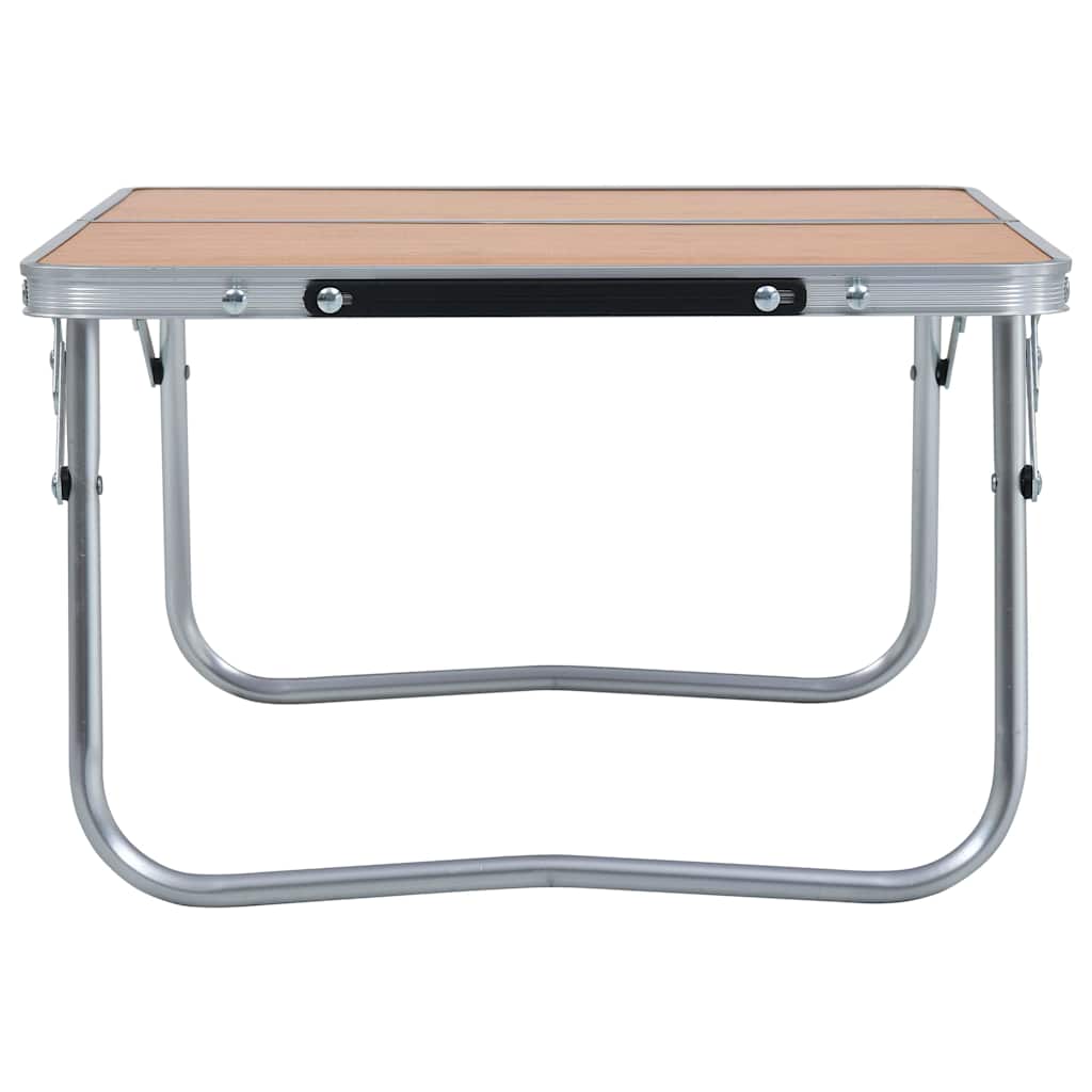Klappbarer Campingtisch Braun Aluminium 60 x 40 cm