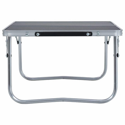 Klappbarer Campingtisch Grau Aluminium 60 x 40 cm