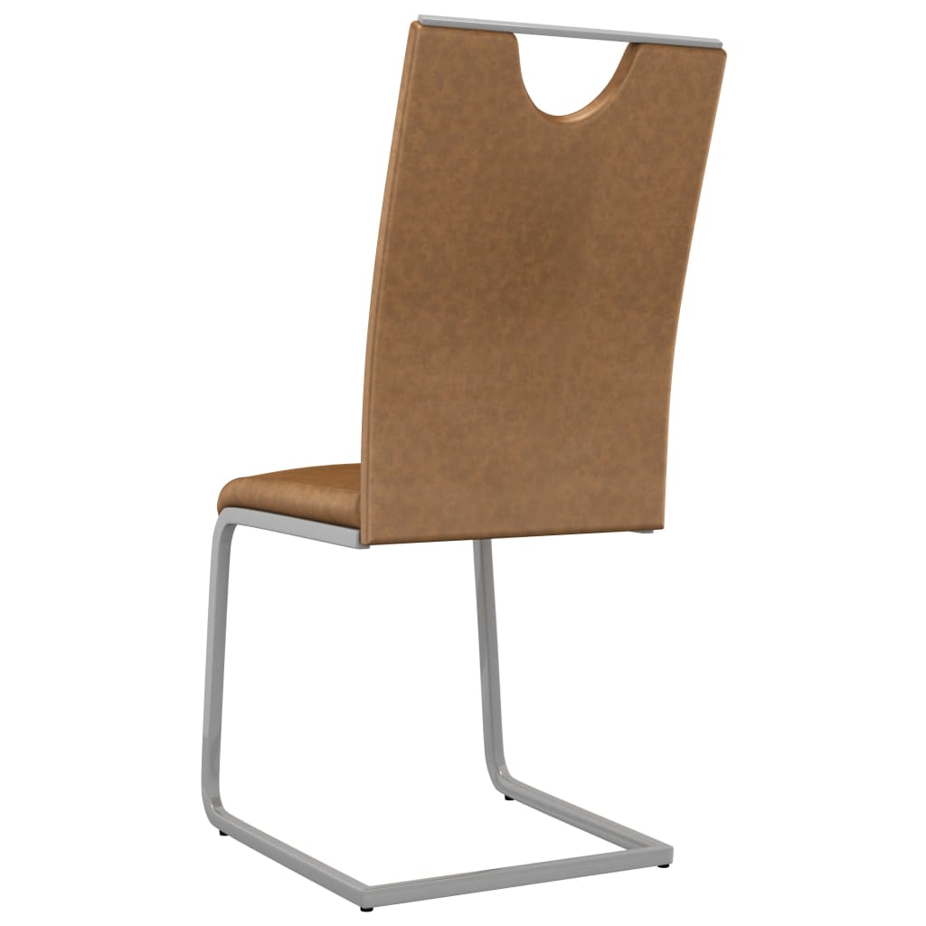 Esszimmerstühle 4 Stk. Braun Kunstleder