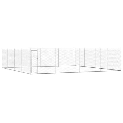 Outdoor-Hundezwinger Verzinkter Stahl 760x760x185 cm