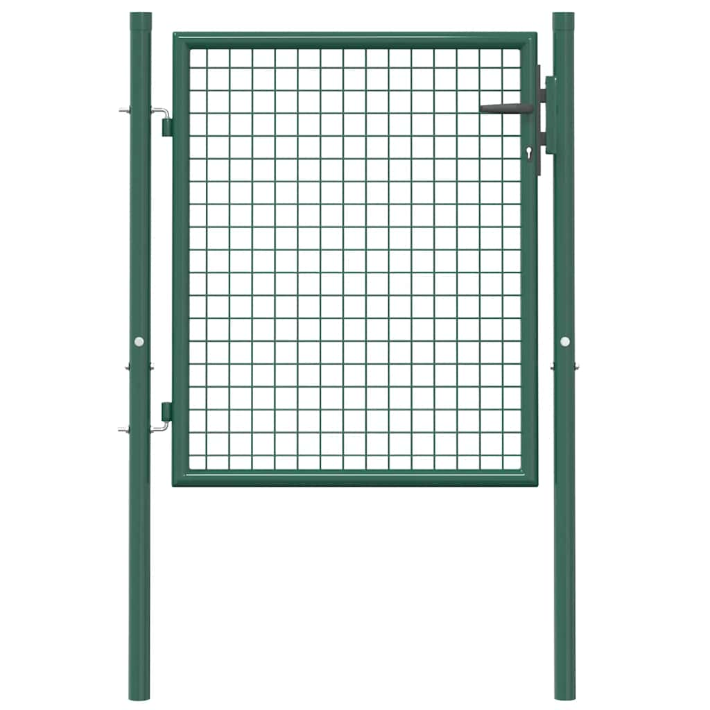 Zauntor Stahl 100 x 75 cm Grün