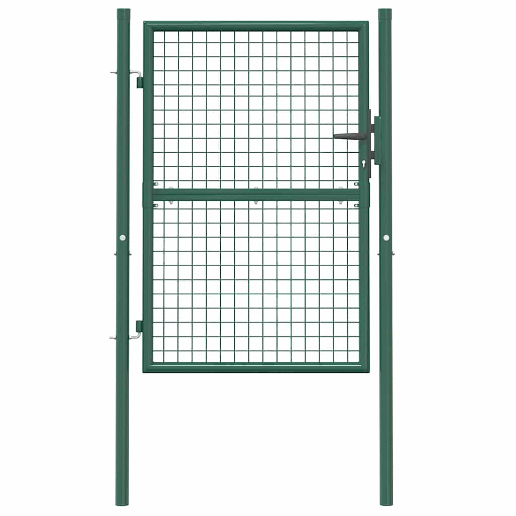 Zauntor Stahl 100x125 cm Grün