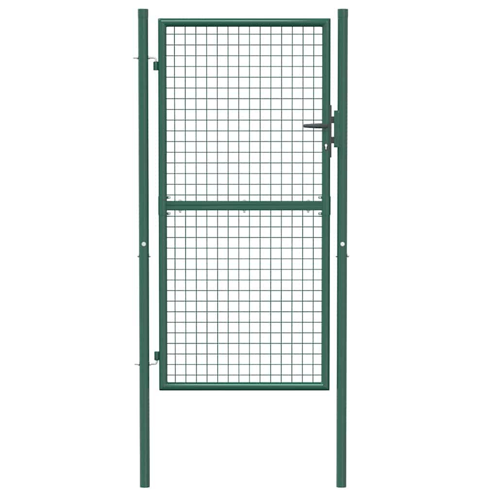 Zauntor Stahl 100x175 cm Grün