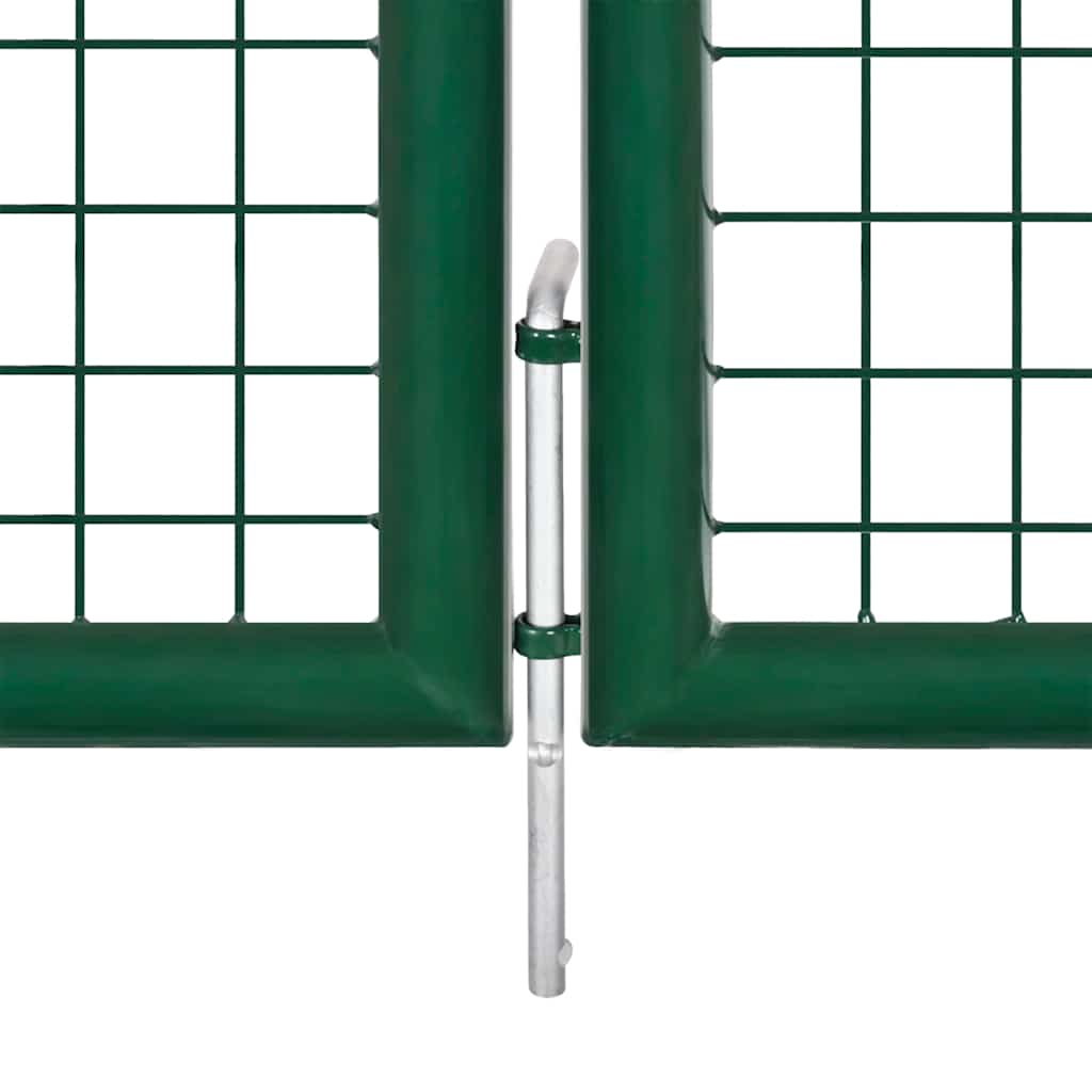 Maschen-Gartentor aus Stahl 400 x 75 cm Grün
