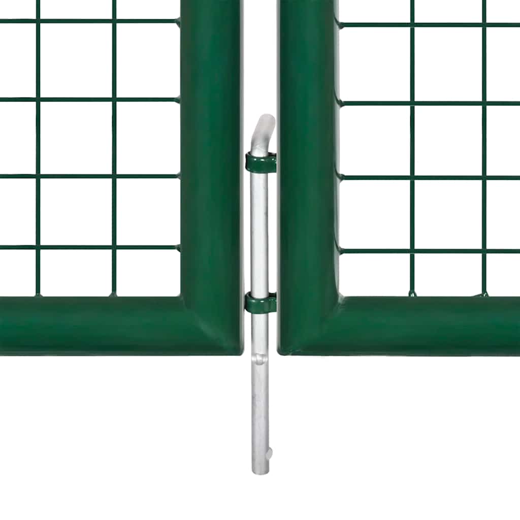 Maschen-Gartentor aus Stahl 400x100 cm Grün