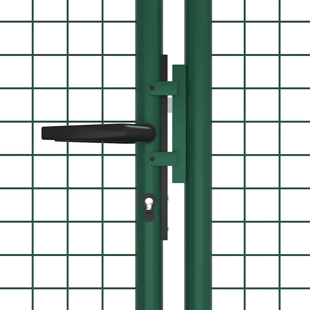 Maschen-Gartentor aus Stahl 400 x 125 cm Grün