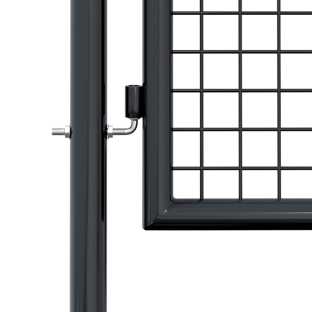 Maschen-Gartentor verzinkter Stahl 100 x 75 cm Grau