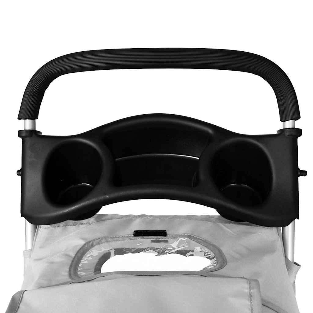 Haustier-Buggy Hund/Katze Klappbarer Reisewagen Grau