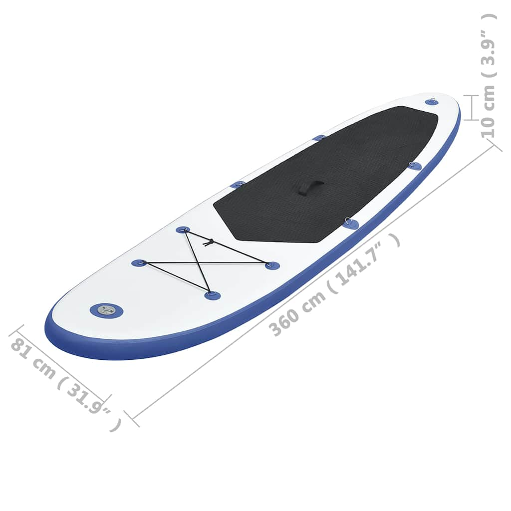 Planche SUP gonflable bleu et blanc